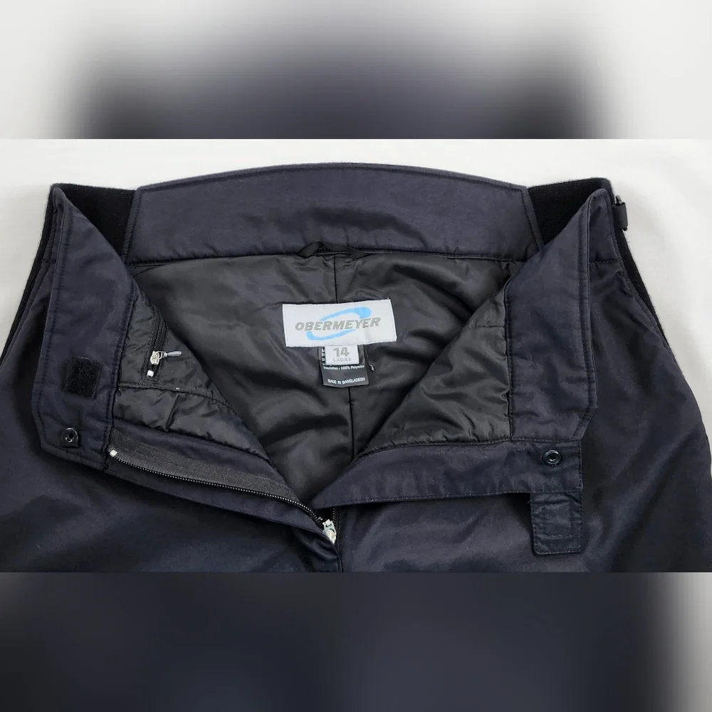 Obermeyer Ski Snowboard Snow Winter Pants Ladies Sz 14 Black  Nylon #65101 - Picture 5 of 14